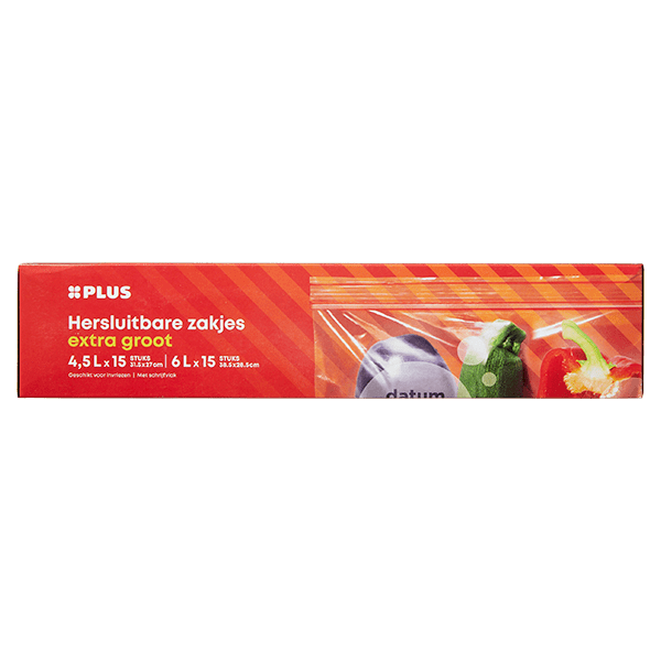 PLUS Hersluitbare zakjes extra groot