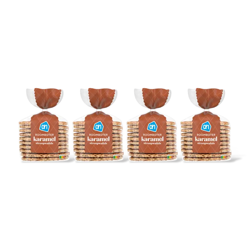 AH Roomboter karamel stroopwafels 4-pack