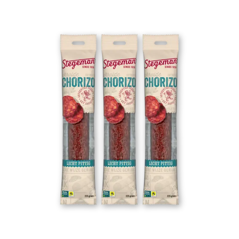 Stegeman Chorizo licht pittig 3-pack