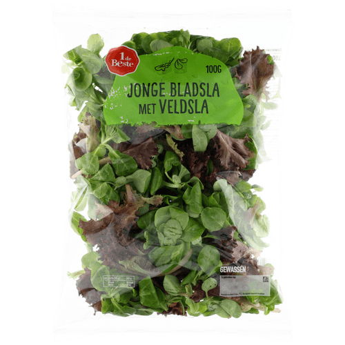 1 de Beste Jonge bladsla met veldsla