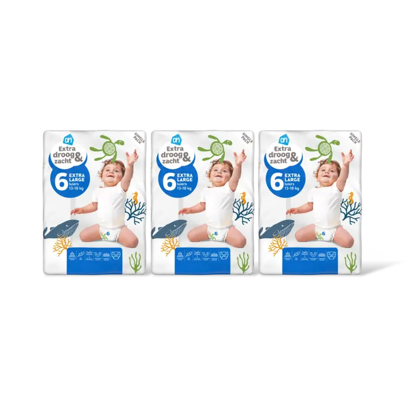 AH EDEZ open luiers maat 6 3-pack