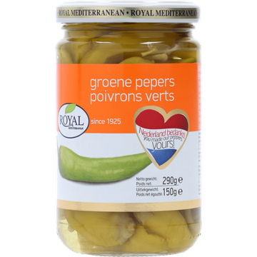 Royal Mediterranean Groene Pepers 290 g