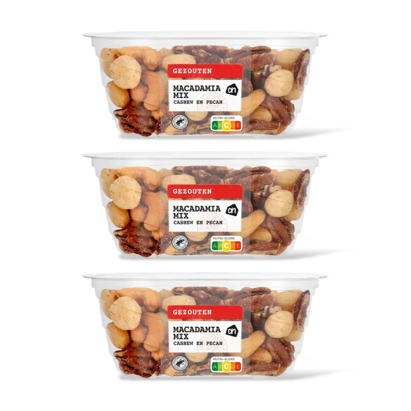 AH Macadamiamix gezouten 3-pack