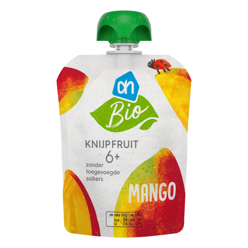 AH Biologisch Knijpfruit mango 6+