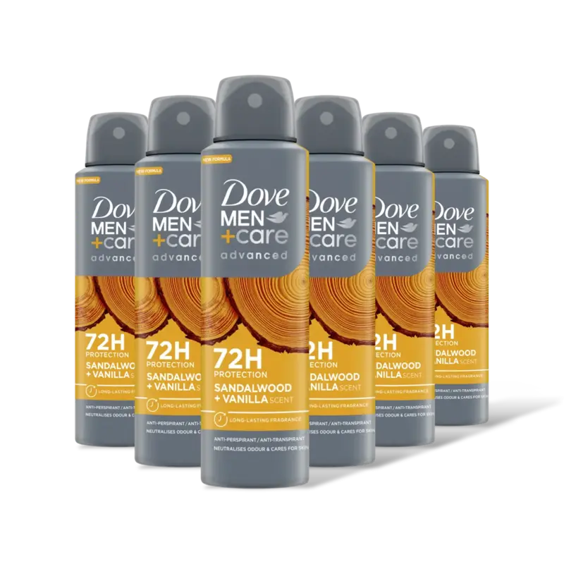 Dove Men+care sandalwood + vanilla 6pack