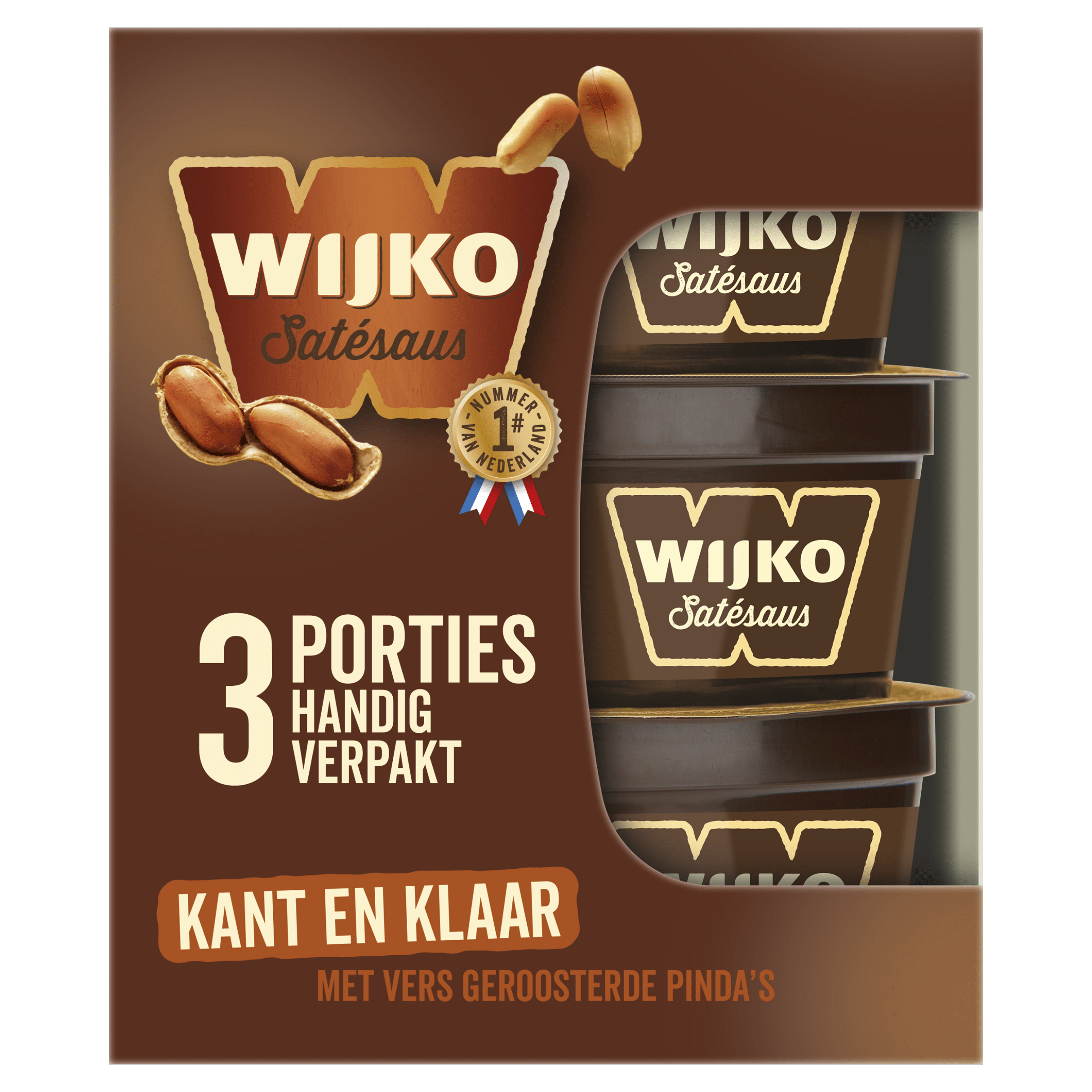 Wijko Satésaus kant & klaar 3-pack