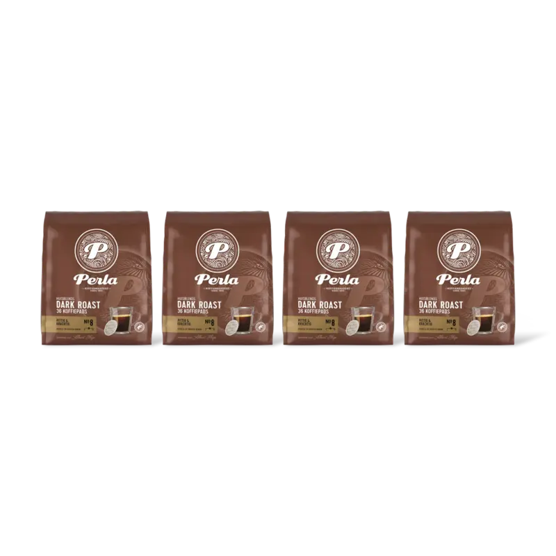 Perla Huisblends Dark roast koffiepads 4-pack