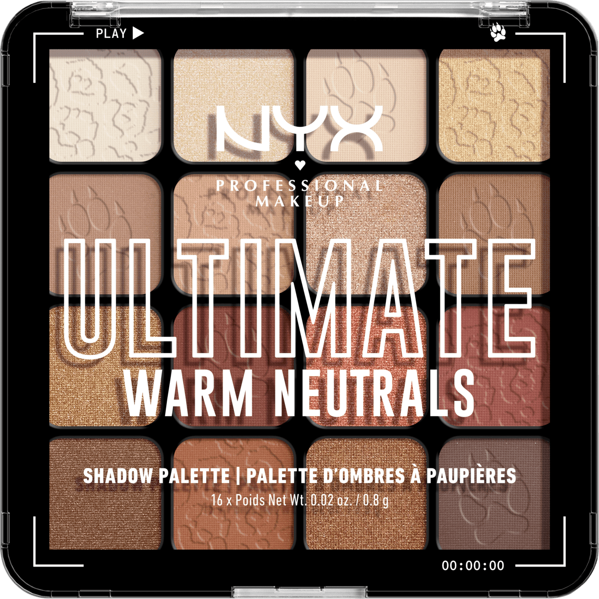NYX Professional Makeup Ultimate Shad Pal 16-Pan Warm Neutrals
