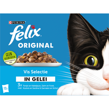 FELIX® Original Vis Selectie in Gelei Kattenvoer 12x85g