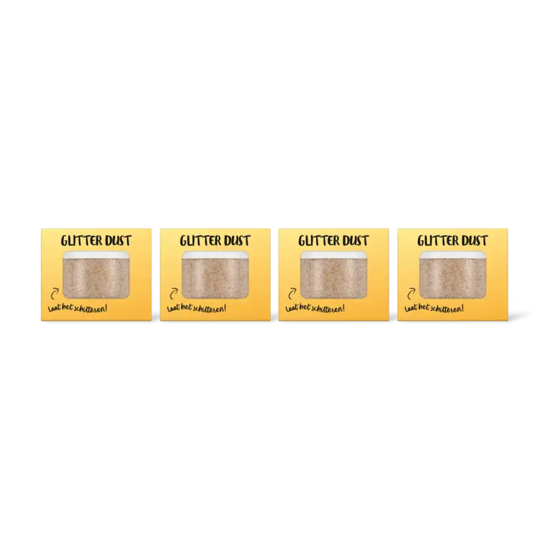 AH Glitter dust goud 4-pack