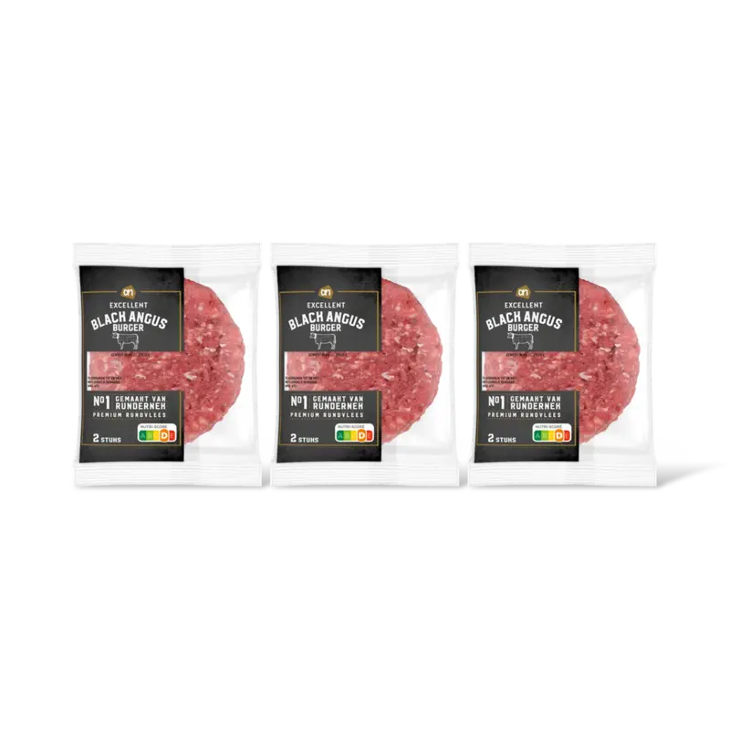 AH Excellent Black angus burger 3-pack