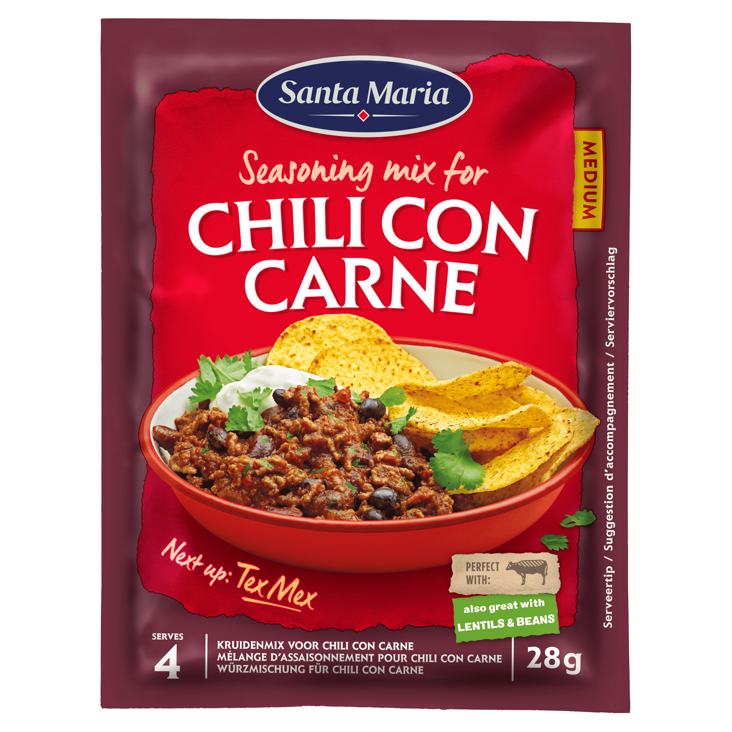 Santa Maria Chili con carne kruidenmix zak 28 gram