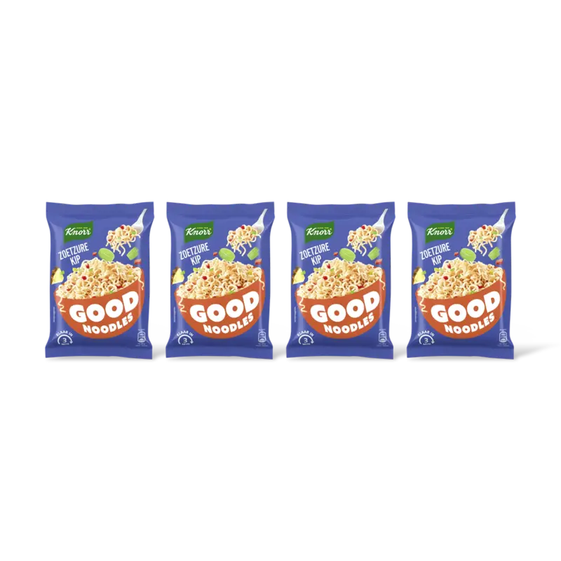 Knorr Good noodles zoetzure kip 4-pack