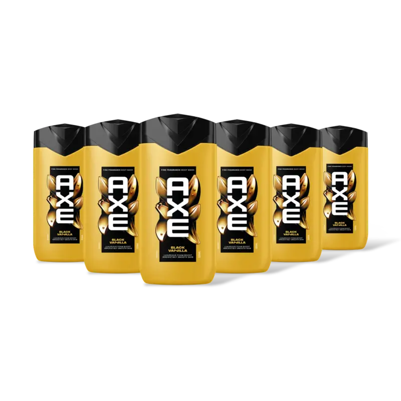 Axe Black vanilla + fine fragrance sg 6-pack