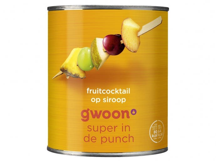Fruitcocktail op siroop