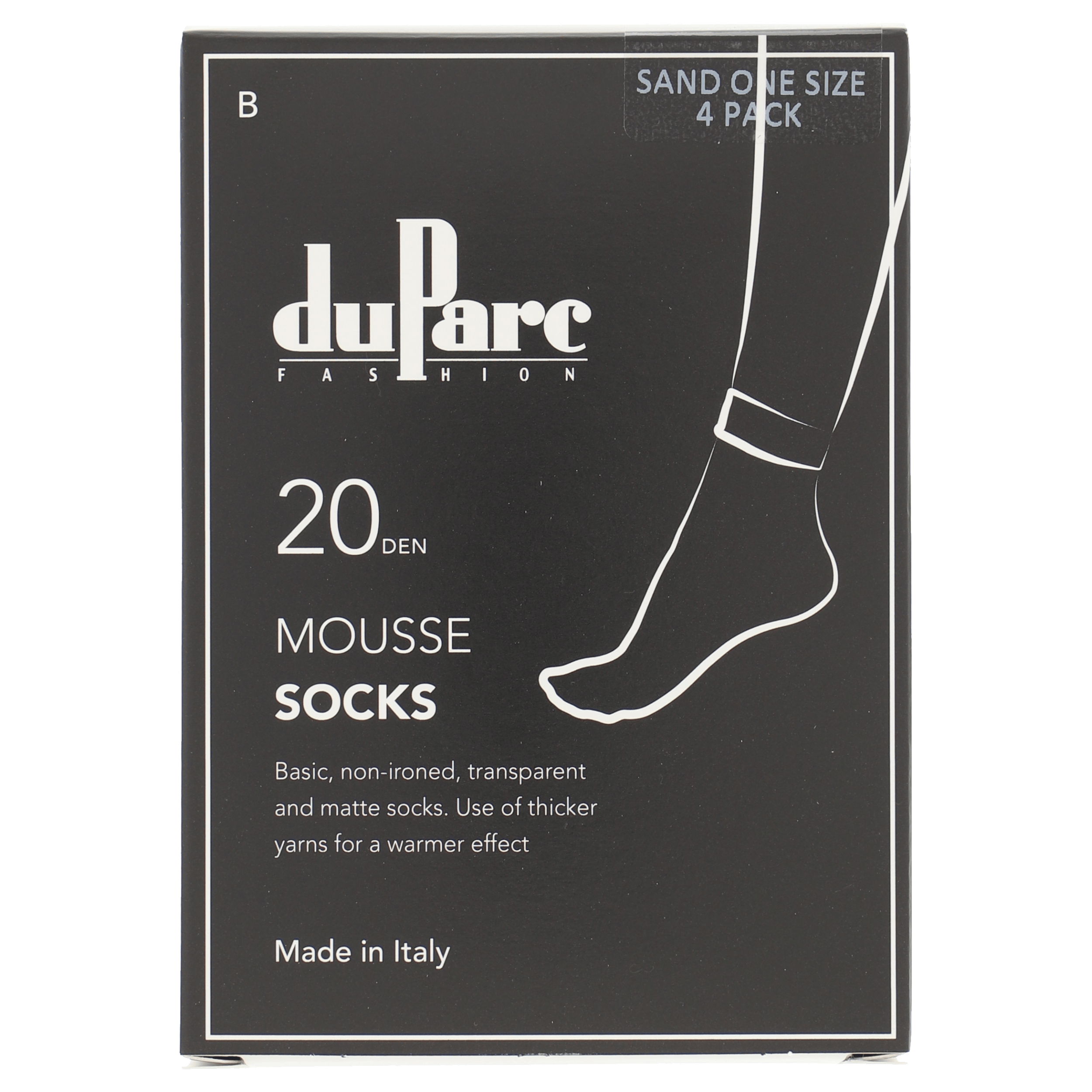DuParc BASIC sok Mousse 20D sand/4p