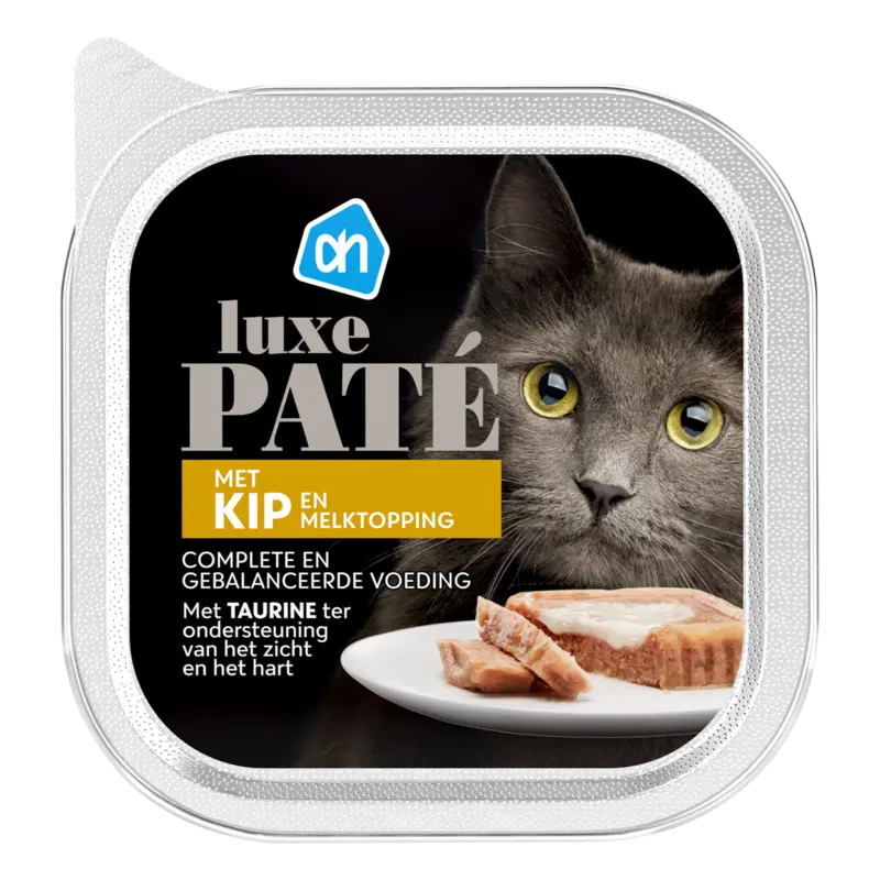 AH Luxe paté met kip en melktopping