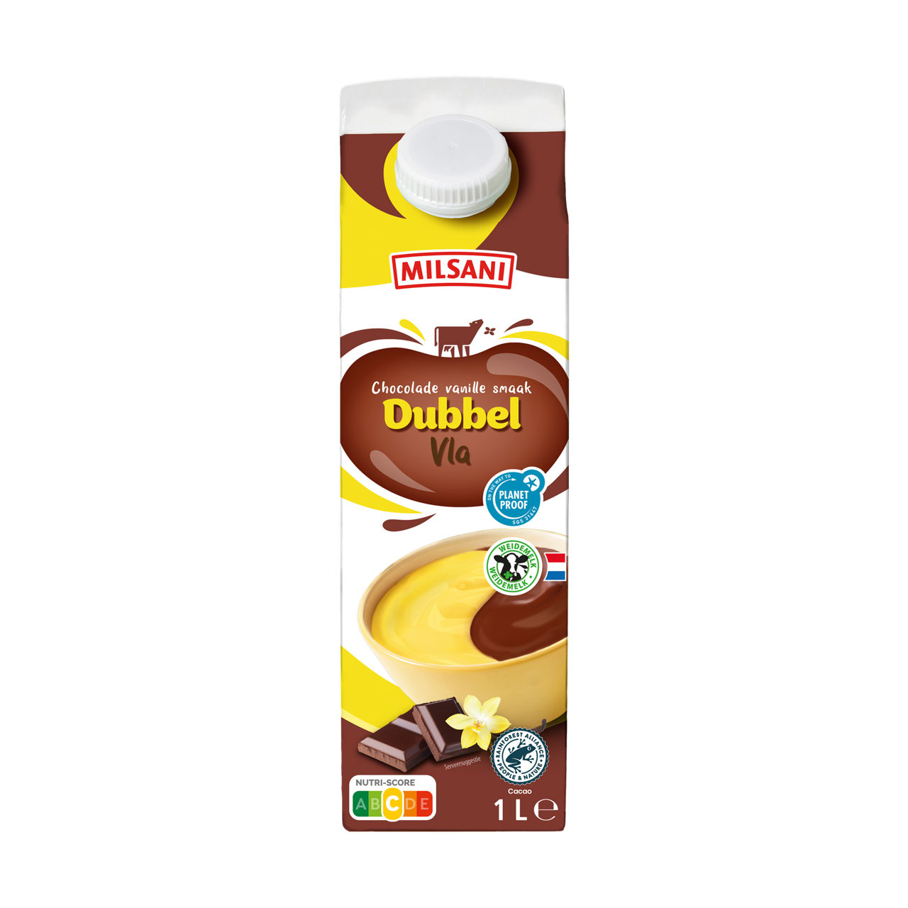 Dubbelvla chocolade-vanille