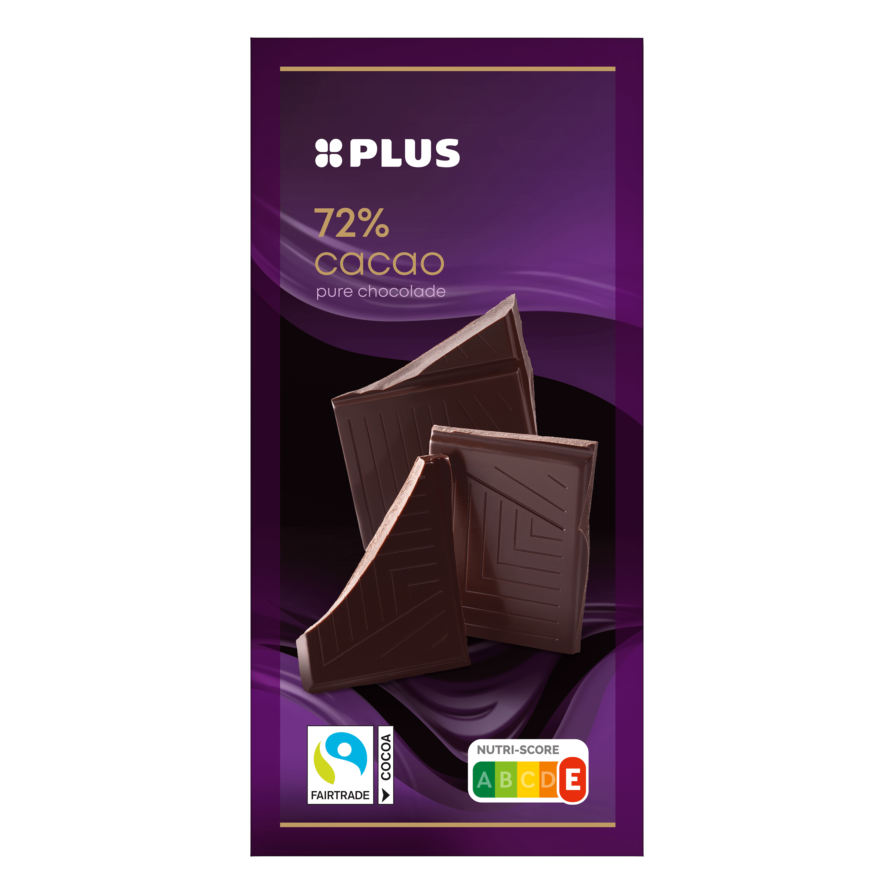 PLUS Tablet 70% cacao Fairtrade
