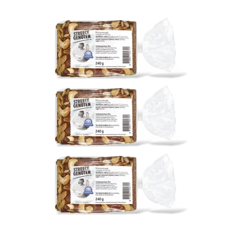 Streeckgenoten Notenkoek 3-pack