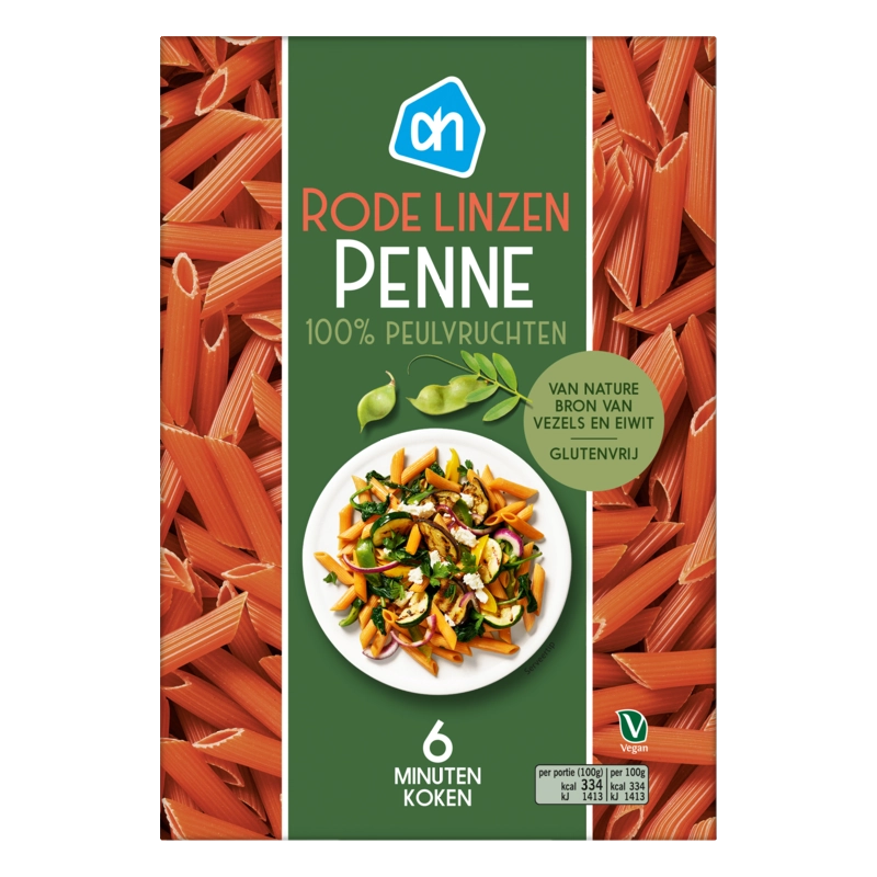 AH Rode linzen penne