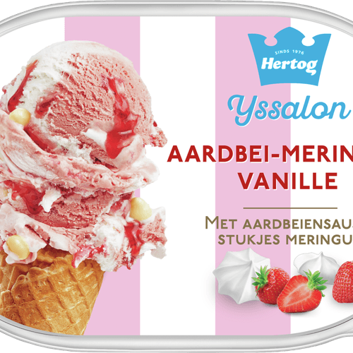 Hertog Ijs aardbei meringue