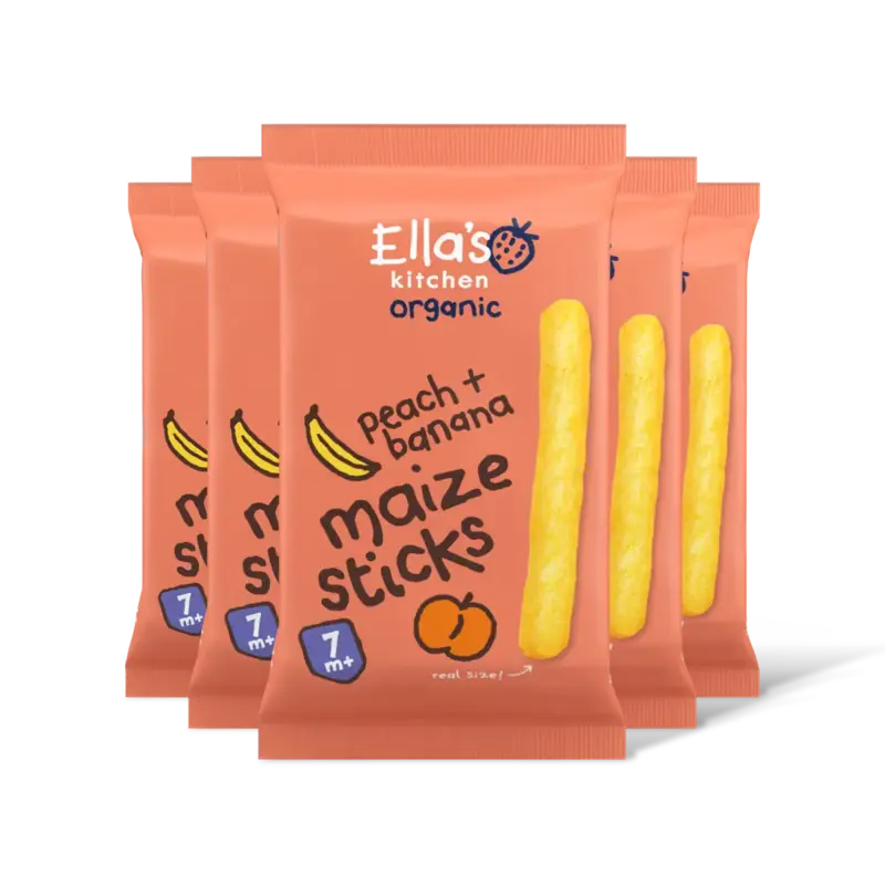 Ella's kitchen Maize sticks perzik + banaan 7m+ bi 5-pk