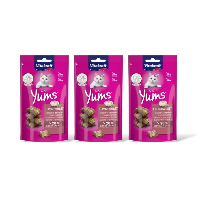 Vitakraft Cat yums leverworst 3-pack
