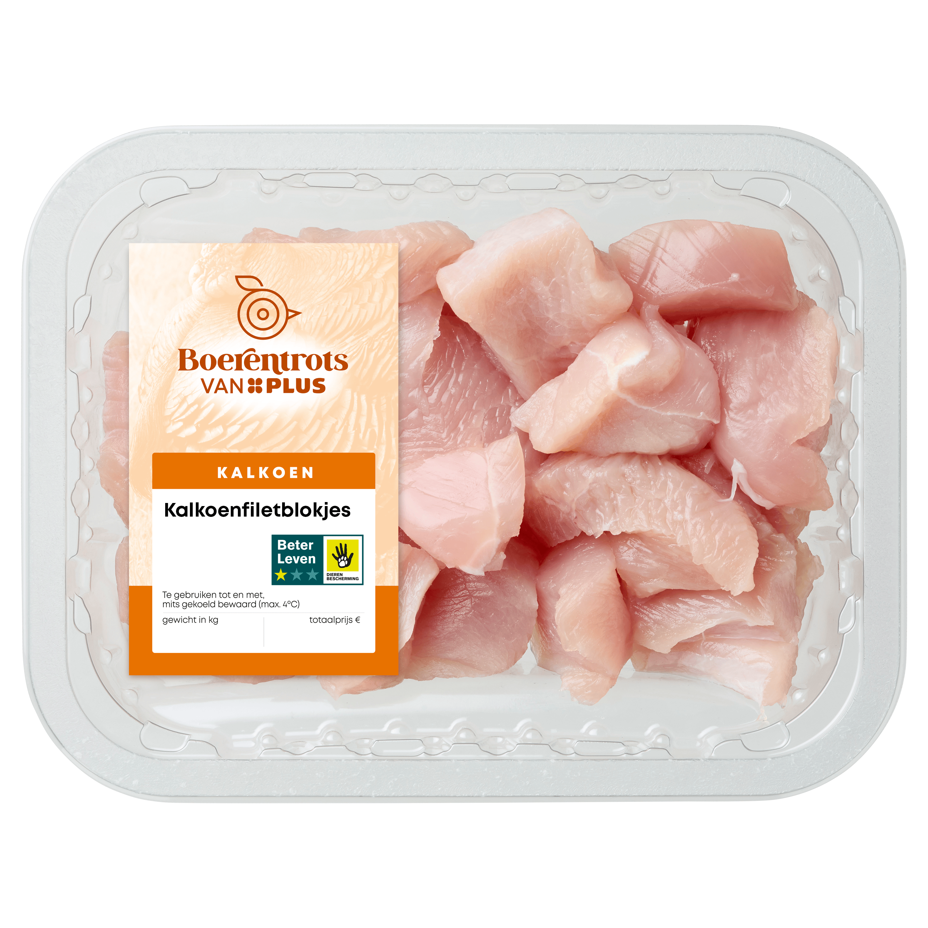 PLUS Boerentrots Kalkoenfiletblokjes