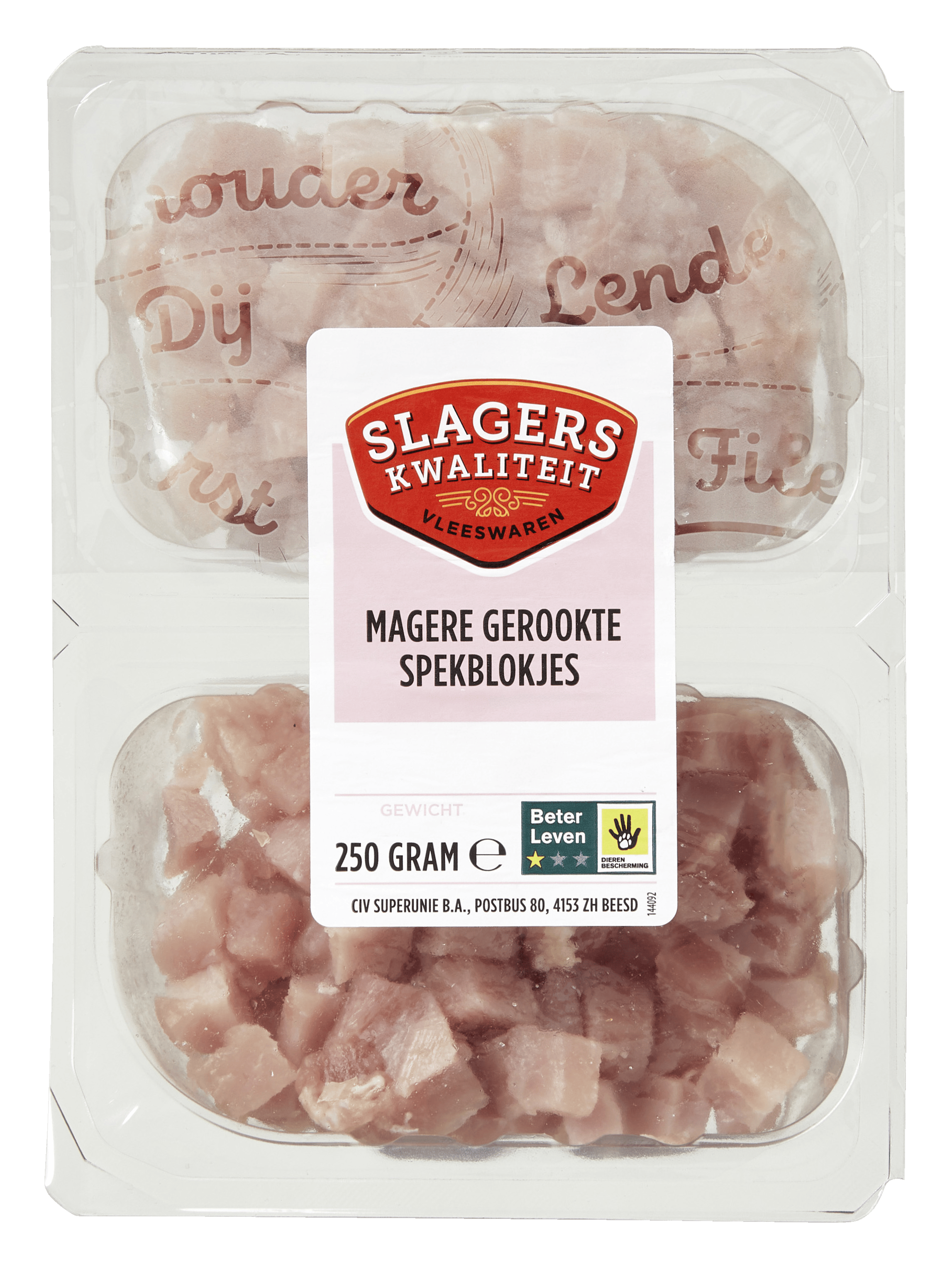Slagers kwaliteit Magere spekblokjes