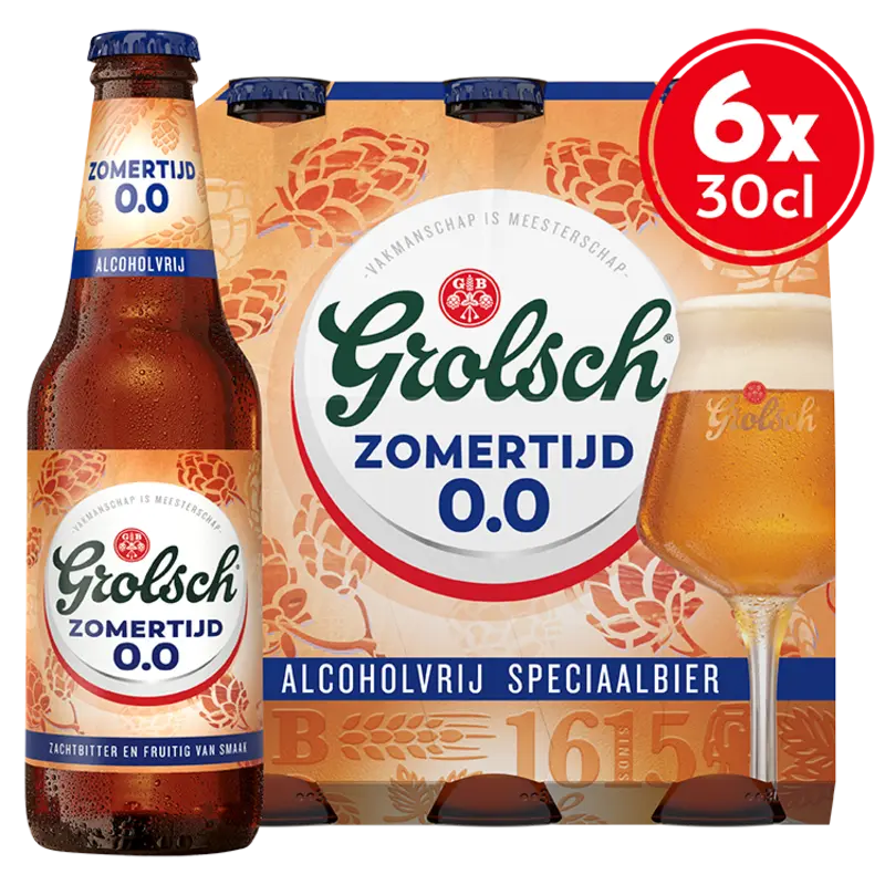 Grolsch grolsch goud blond 0.0 fl 6-pack