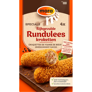 Mora Specials Rijkgevulde Rundvlees Kroketten 4 x 75 g