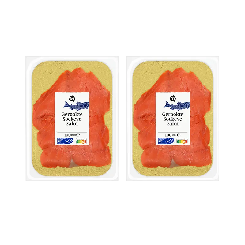 AH Gerookte sockeye zalm 2-pack