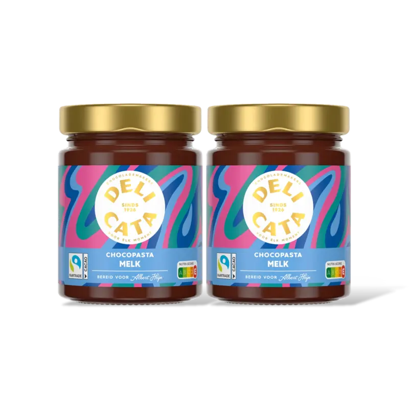 Delicata Chocoladepasta melk chocola 2-pack