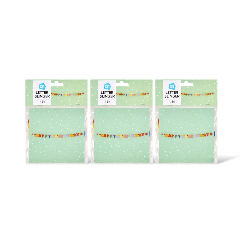 AH Letterslinger kleur 3-pack