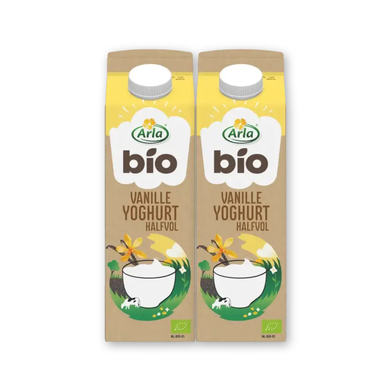 Arla Biologisch vanille yoghurt halfvol 2-pck