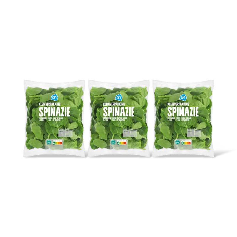 AH Spinazie kleinverpakking 3-pack