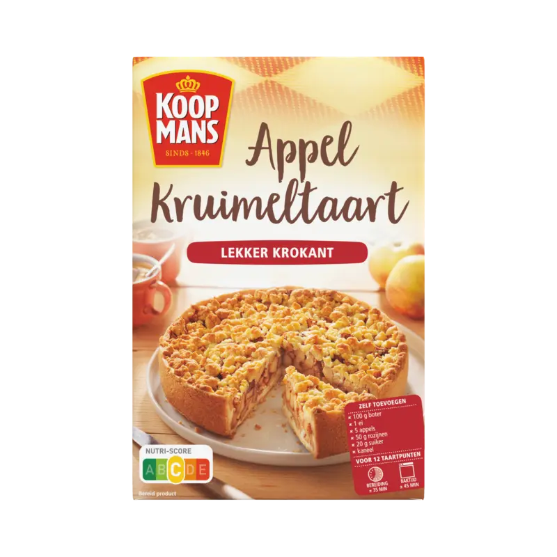 Koopmans Mix voor appelkruimeltaart