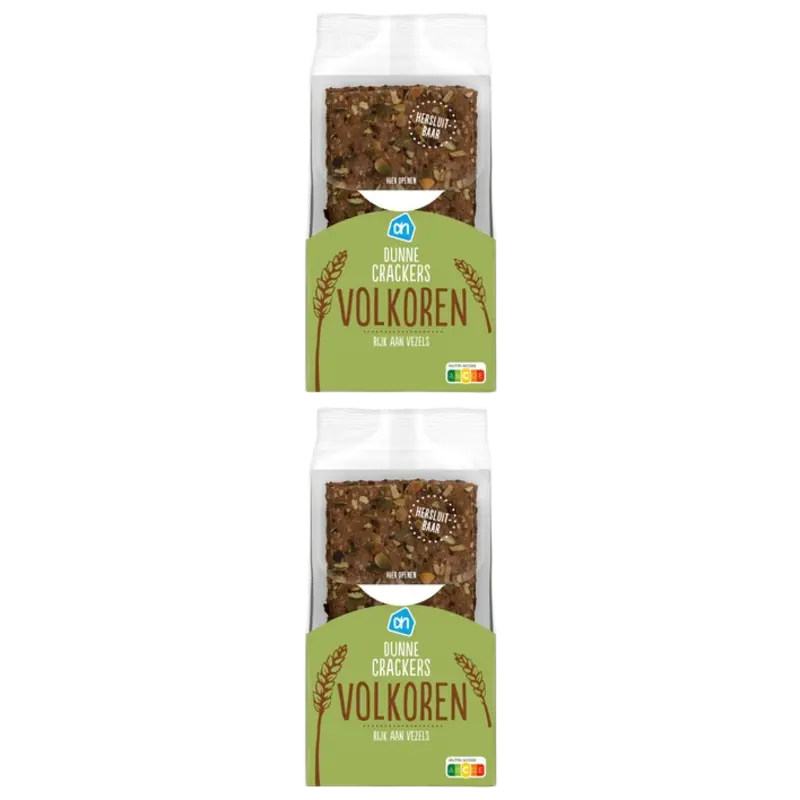 AH Dunne crackers volkoren 2-pack