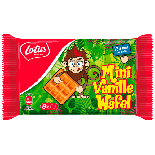 Lotus Mini vanille wafels 8 stuks