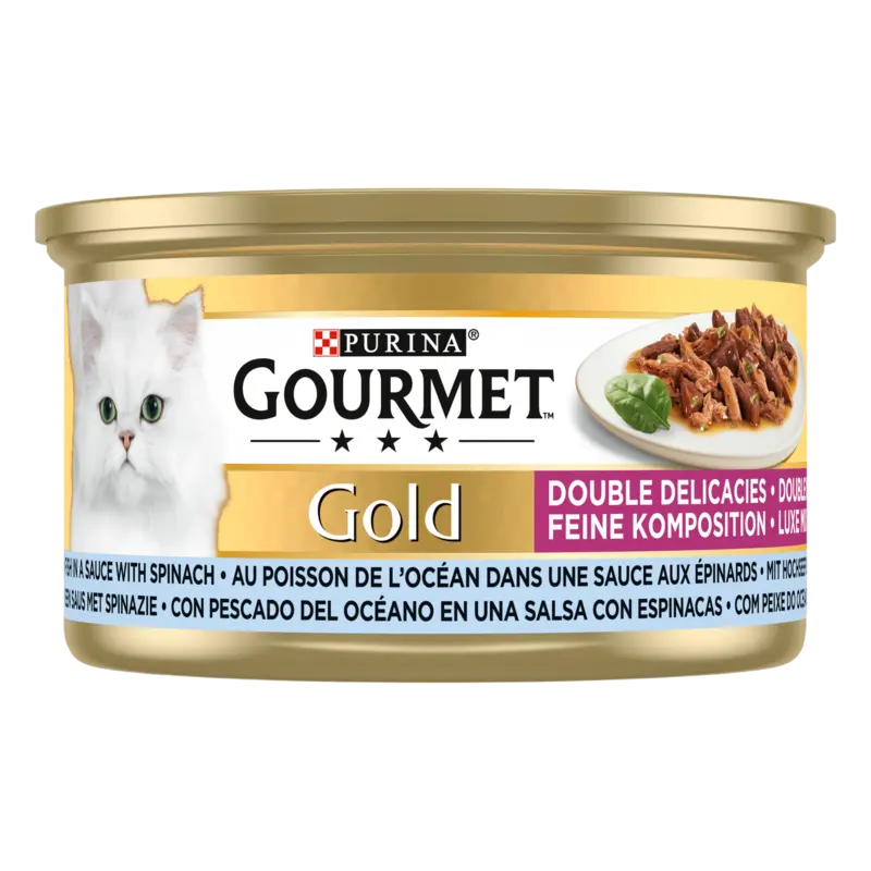 Gourmet Gold luxe mix met zeevis & spinazie
