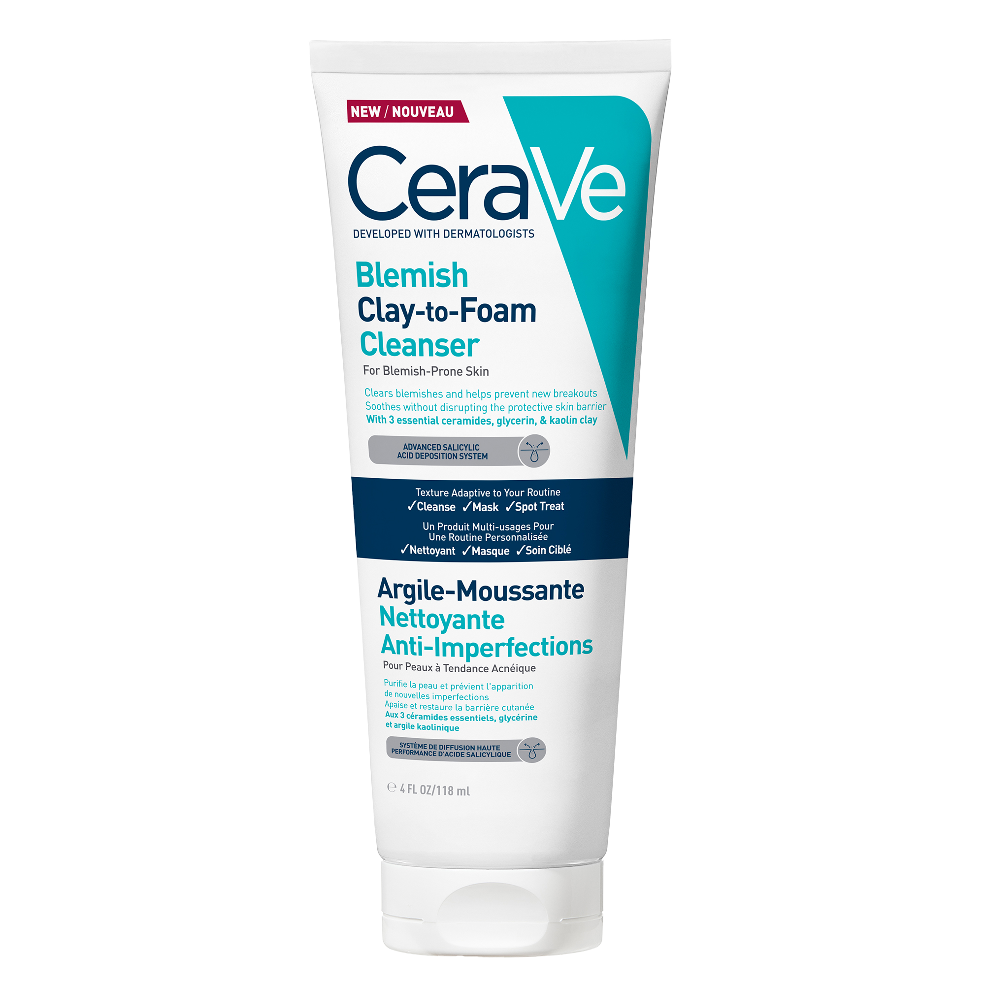 CeraVe Anti-Onzuiverheden Klei naar Schuim Reiniging 118ml