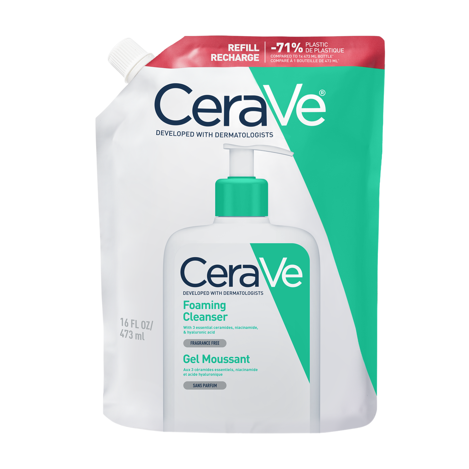 CeraVe Schuimende Reinigingsgel Navulling 473 ML