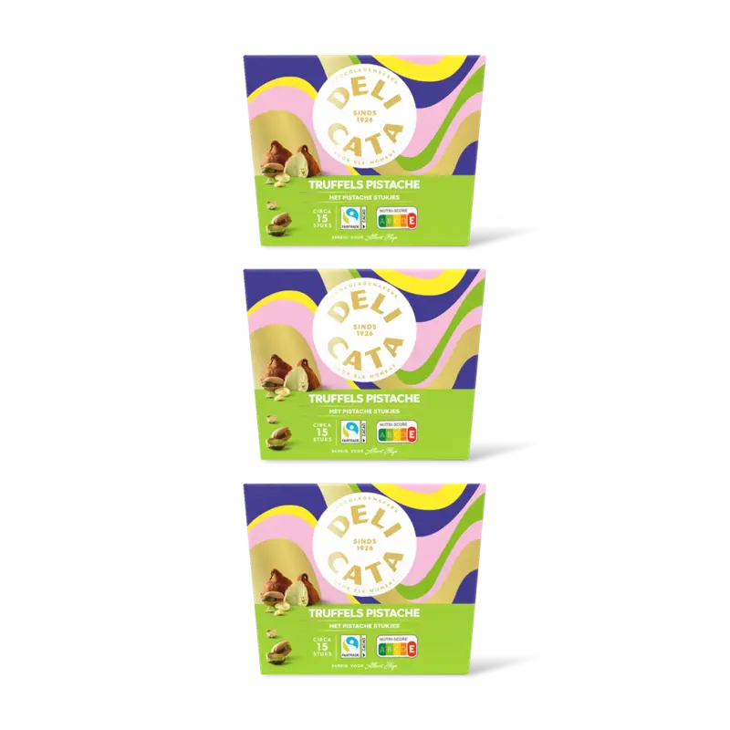 Delicata Truffels pistache 3-pack