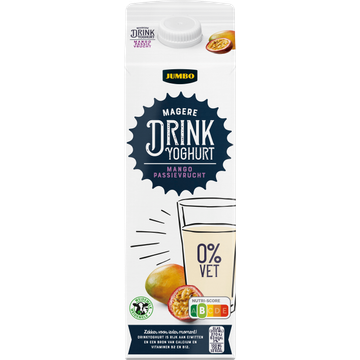Jumbo Drinkyoghurt Mango/ Passievrucht 0% Vet 1 L