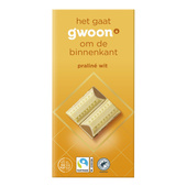 g'woon chocoladetablet wit praline