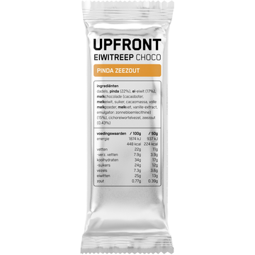 Upfront Eiwitreep Choco Pinda Zeezout 50g
