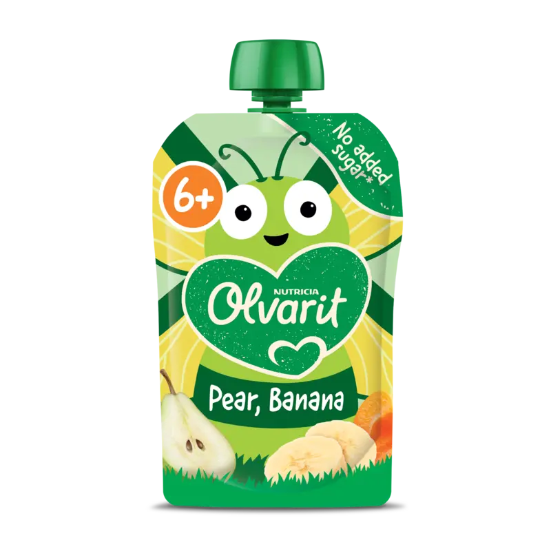 Olvarit Knijpfruit pear, banana 6m+