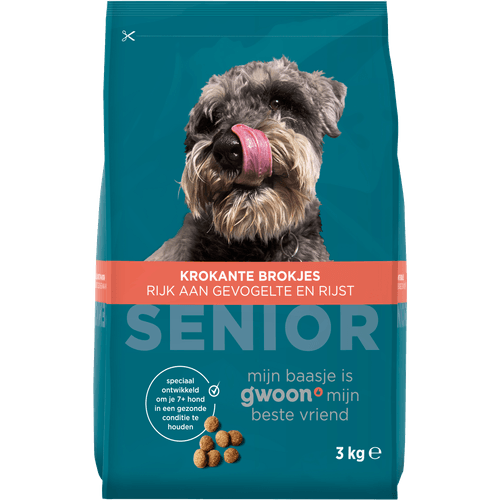G'woon Hondenvoer senior gevogelte-rijst