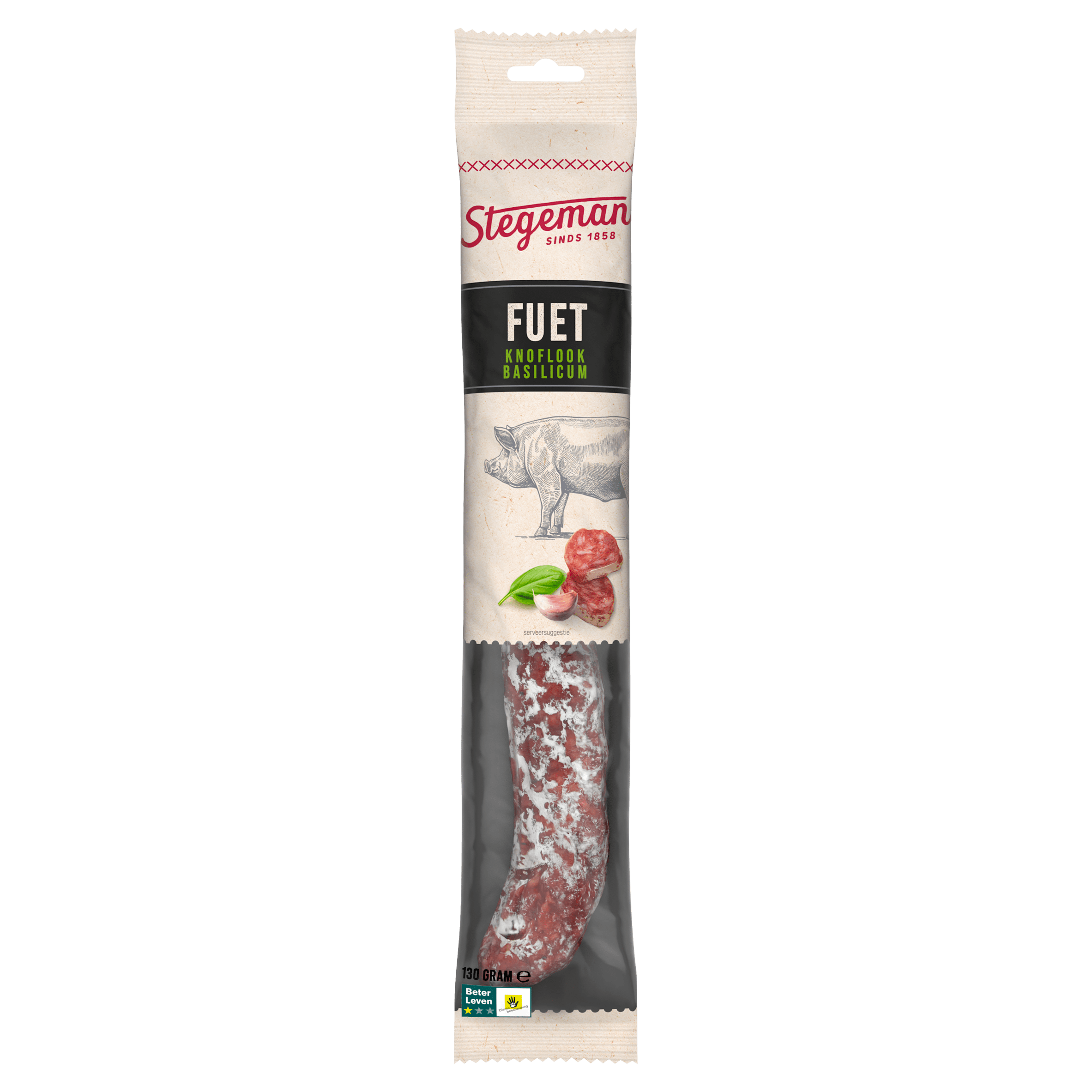 Stegeman Fuet knoflook basilicum